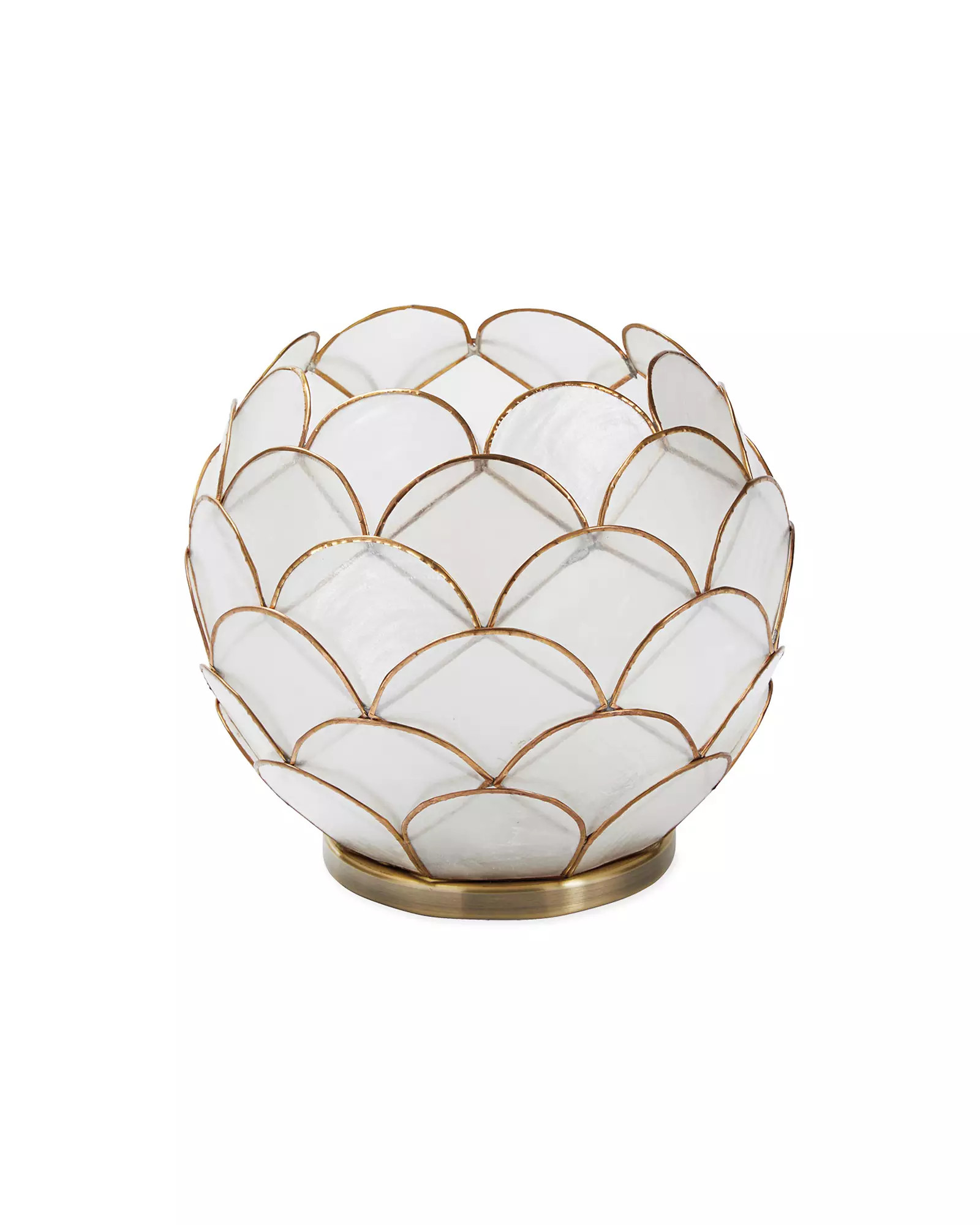 Scalloped Capiz Hurricane - Round | Serena and Lily