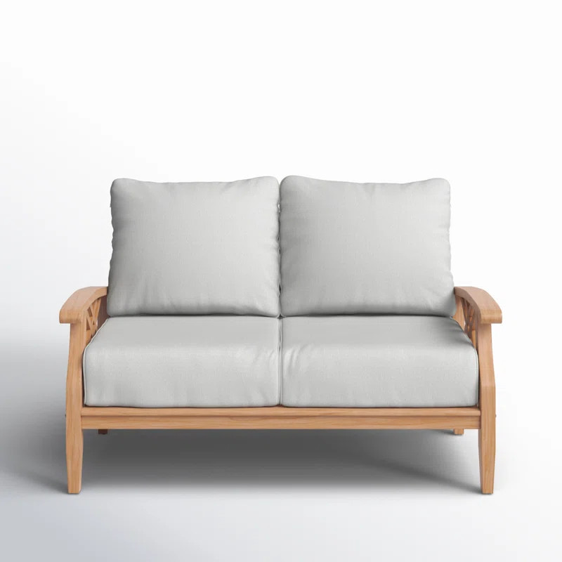 Cotesfield 54.25'' Teak Outdoor Loveseat | Wayfair North America
