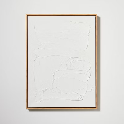 18" x 24" Flow Framed Embellished Canvas Light Wood White - Threshold™ designed with Studio McG... | Target