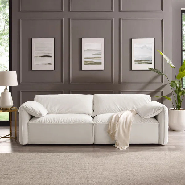 Louai 95'' Chenille Upholstered Sofa | Wayfair North America