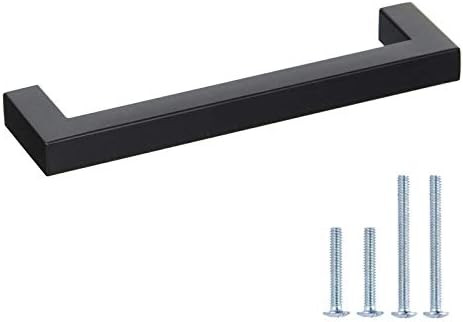 10 Pack Goldenwarm Black Square Bar Cabinet Pull Drawer Handle Stainless Steel Modern Hardware fo... | Amazon (US)
