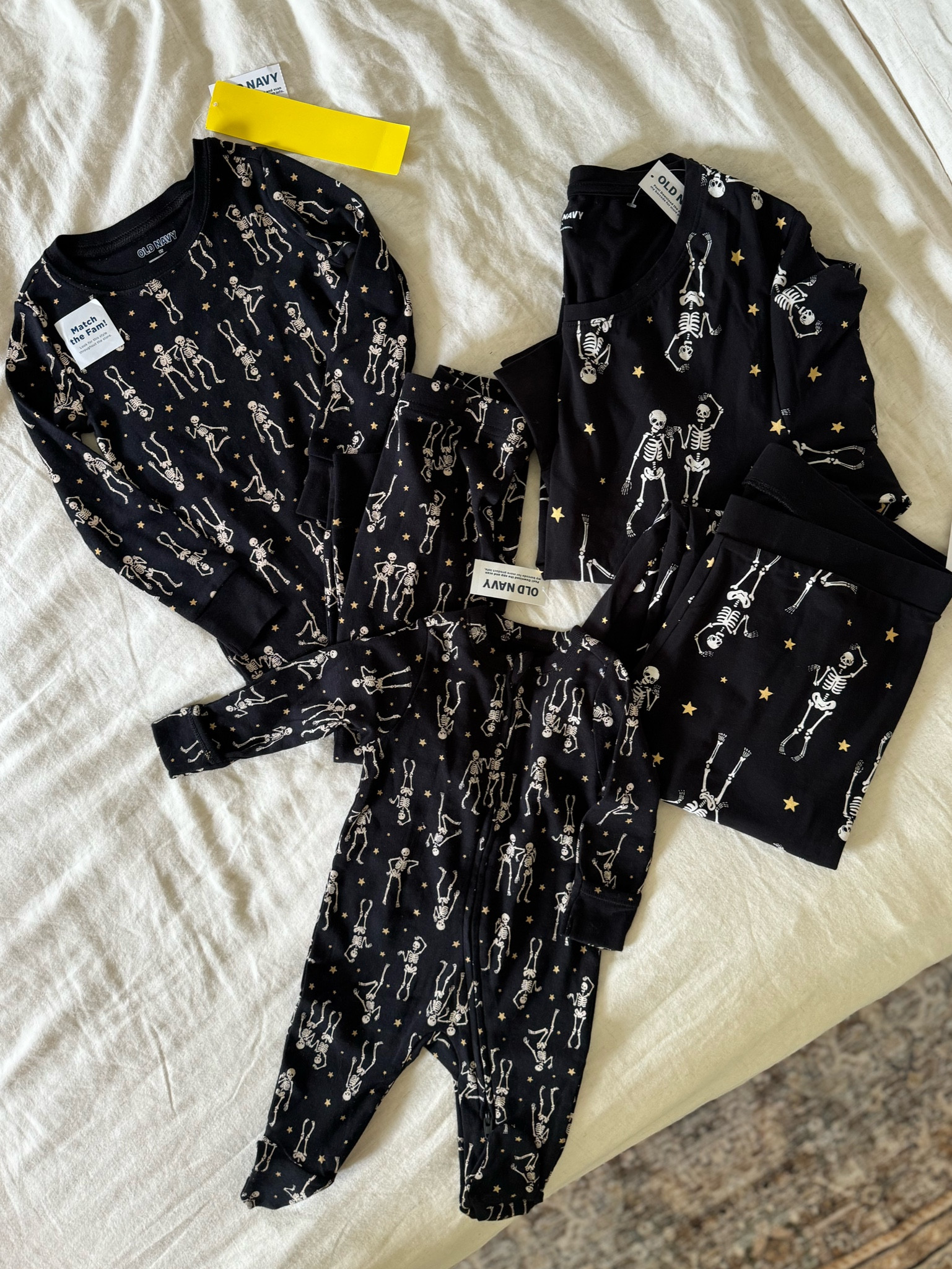 Matching Halloween PJs for us 💀👀 thought these were so cute! Hoping the toddler ones come back into stock! 

Me- size L
Evie- 0-3m
Ollie- 3T 

Halloween matching pajamas, family matching pajamas, matching PJ sets, skeleton pajama set, seasonal items, old navy 

#LTKFallSale #LTKFindsUnder50 #LTKFamily