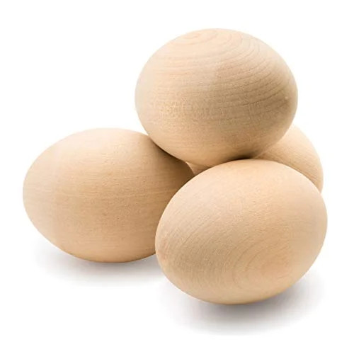2 Smooth Standable Wooden Easter Eggs to Paint, Quality Wooden Eggs for Crafts, Wooden Easter Egg... | Walmart (US)