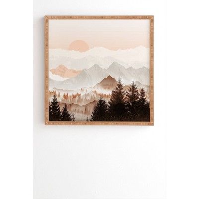 Iveta Abolina Cinnamon Peak Bamboo Framed Wall Art - Deny Designs | Target