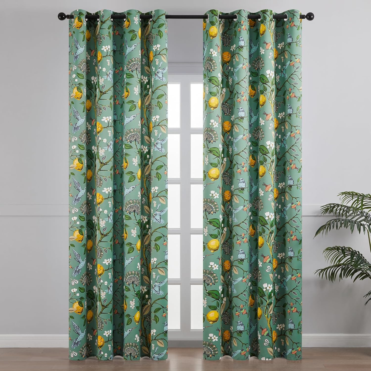 Topfinel 102 Inches Long Vintage Cottagecore Chinoiserie Curtains & Drapes Botanical Floral Flowe... | Amazon (US)