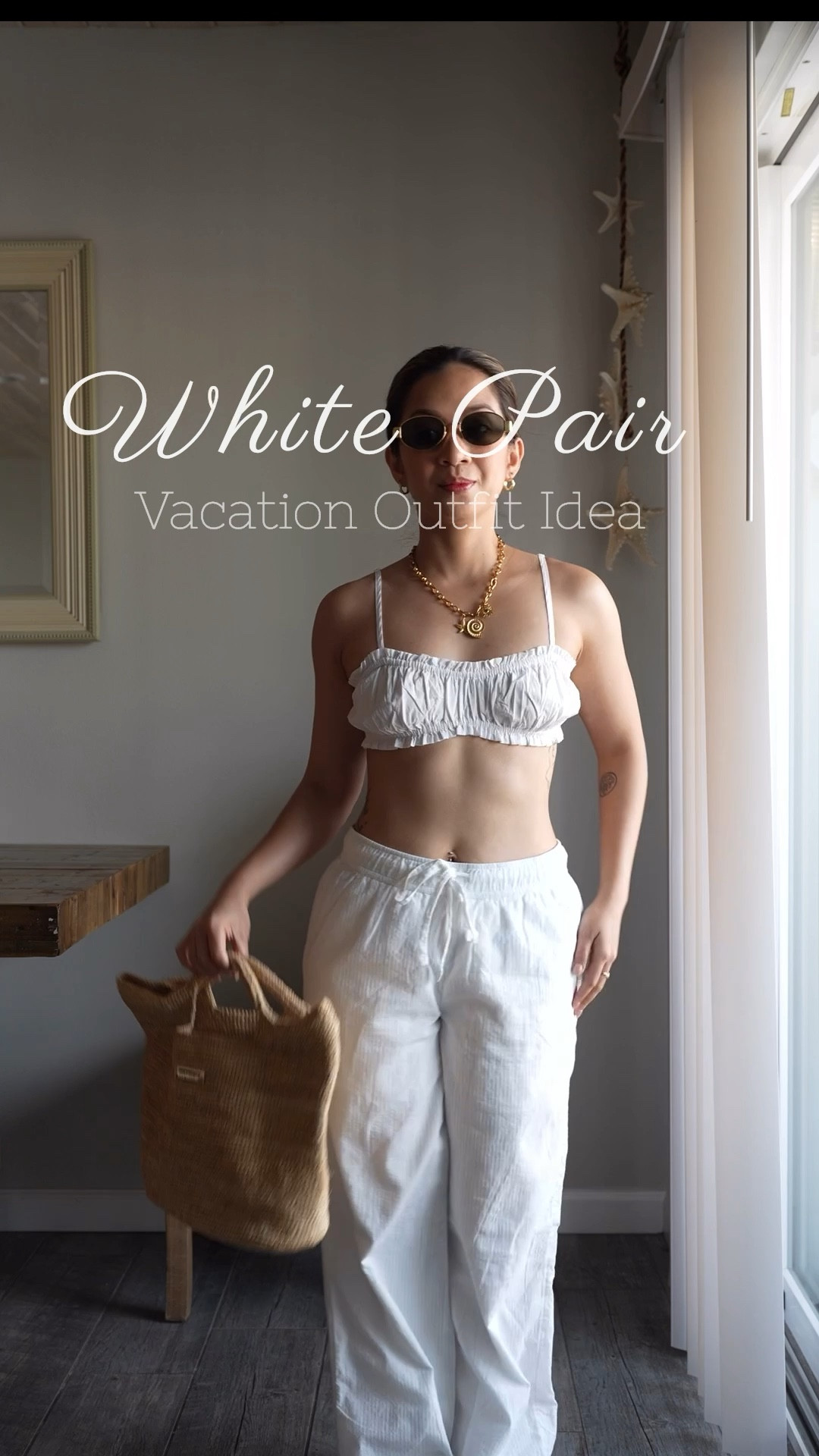 Vacation outfit looks. You can never go wrong with all white. 
All XS and ht 4”11 for reference. Pants were hemmed. Definitely fits taller than me 🤗✨ Linking everything 👇🏻

#LTKSwim #LTKStyleTip #LTKPetite