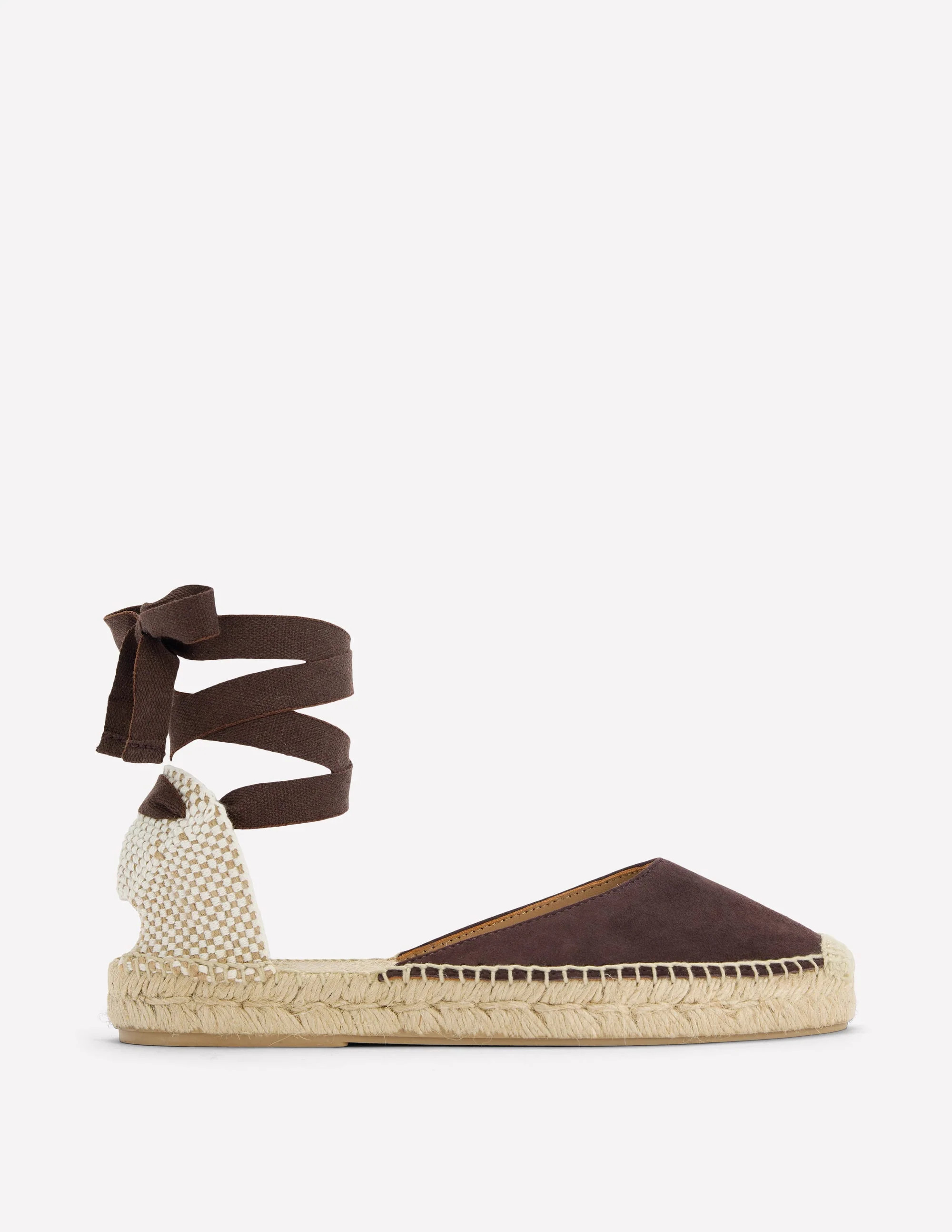 Cassie Flat Espadrilles-Bitter Chocolate | Boden (US)