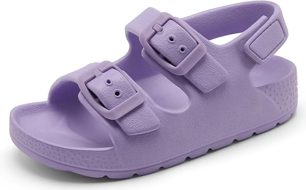 INMINPIN Toddler Boys Girls Buckle Sandals Comfort Open Toe Sandal with Adjustable Back Strap | Amazon (US)
