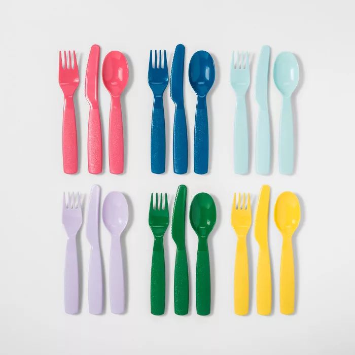 18pc Plastic Kids Silverware Set - Pillowfort™ | Target