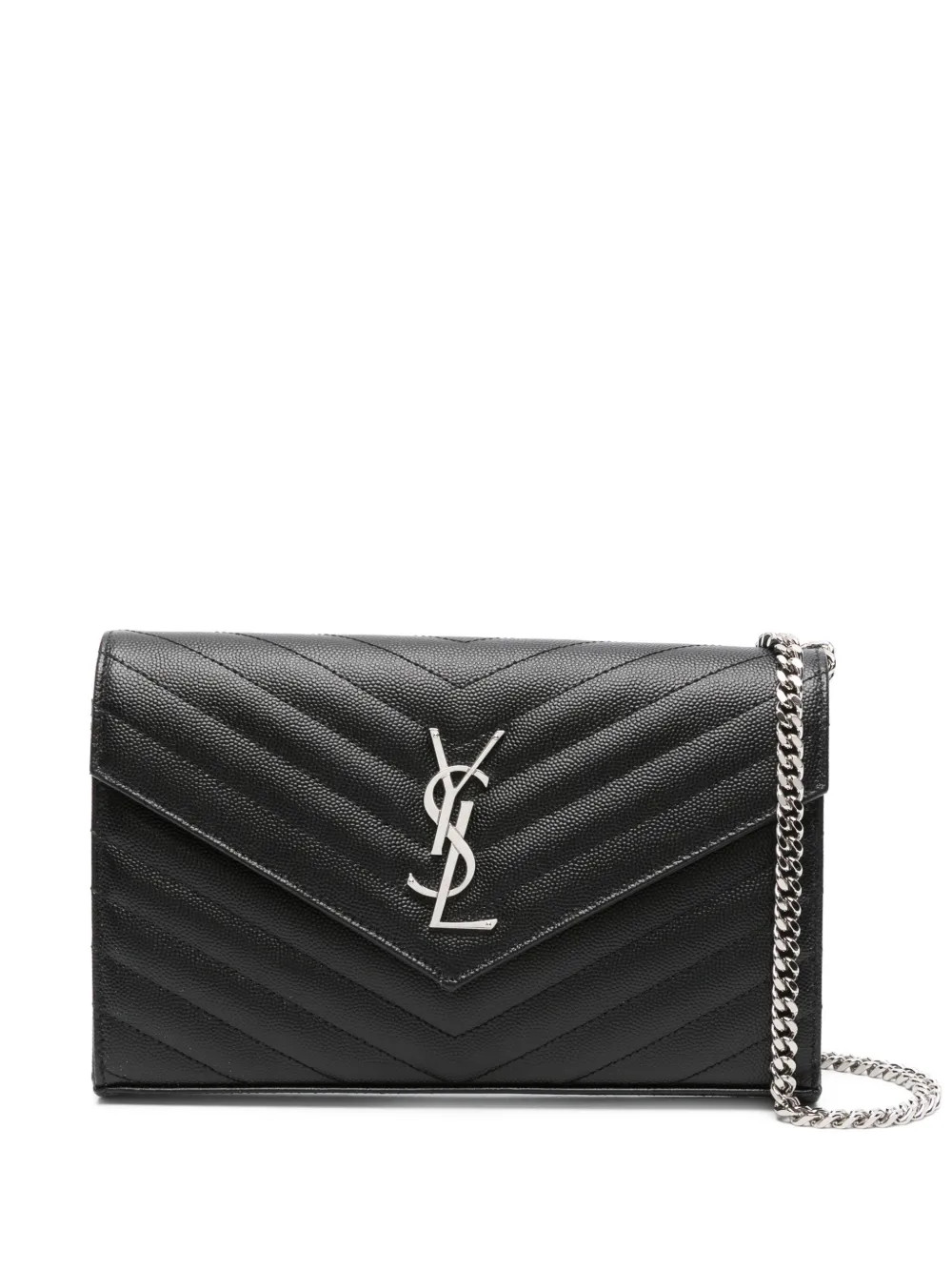 Saint Laurent Cassandre Clutch Bag  | Black | FARFETCH | Farfetch Global