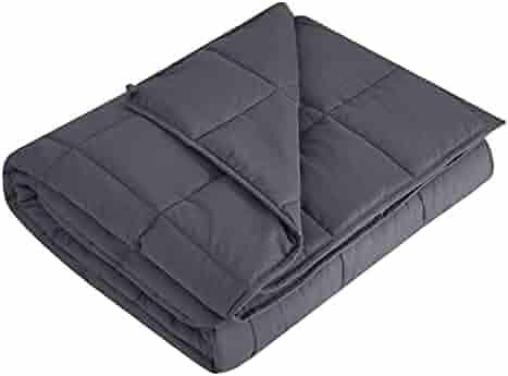 Weighted Blanket (Dark Grey, 40''x60'' | 10 lbs) Cooling Breathable Heavy Blanket Microfiber Mate... | Amazon (US)