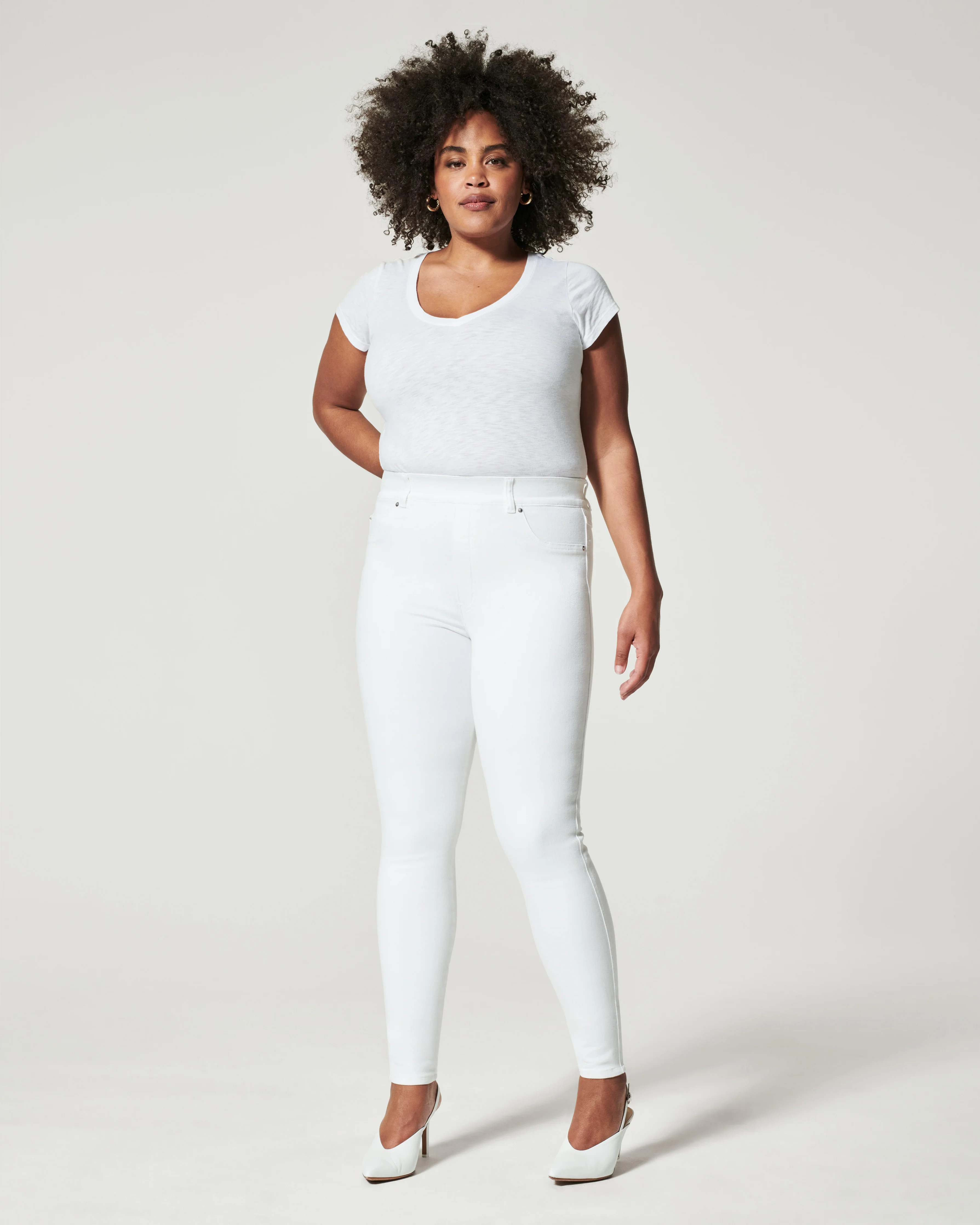 Ankle Skinny Jeans, White | Spanx Canada