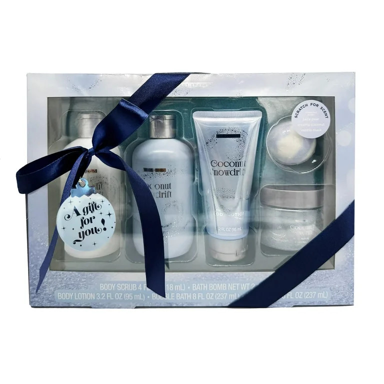 Scent Theory Coconut Snowdrift Holiday Bath Gift Set, 5 Piece | Walmart (US)