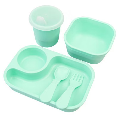 Re-Play 5pc My First Food Dinnerware Set - Mint | Target