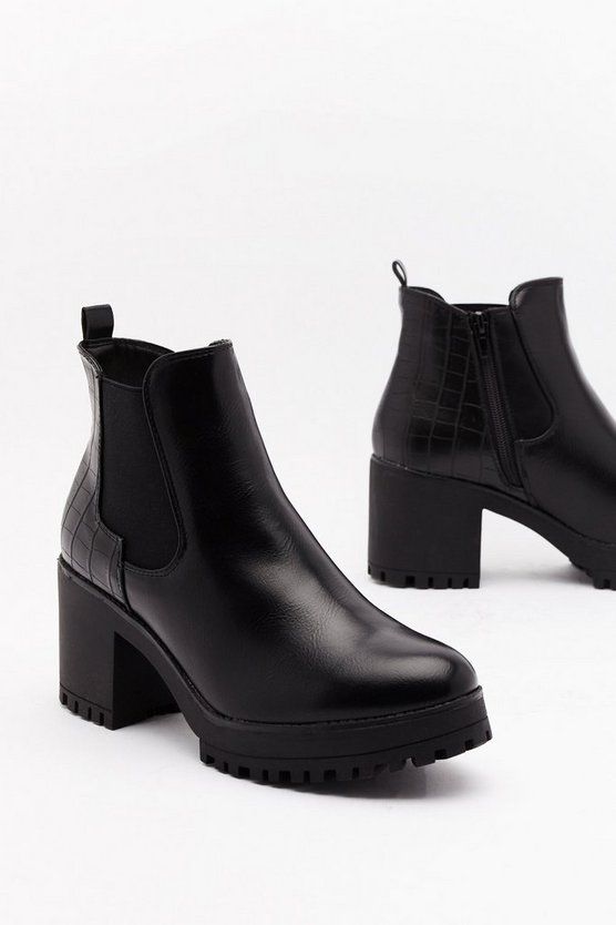 Race to the Croc Faux Leather Chelsea Boots | NastyGal (US & CA)