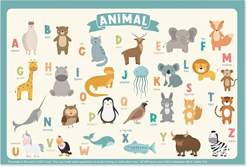 60 Pack Disposable Placemats for Baby & Toddle, Sticky Kids Placemat for Picnic Table, Party, Tra... | Amazon (US)