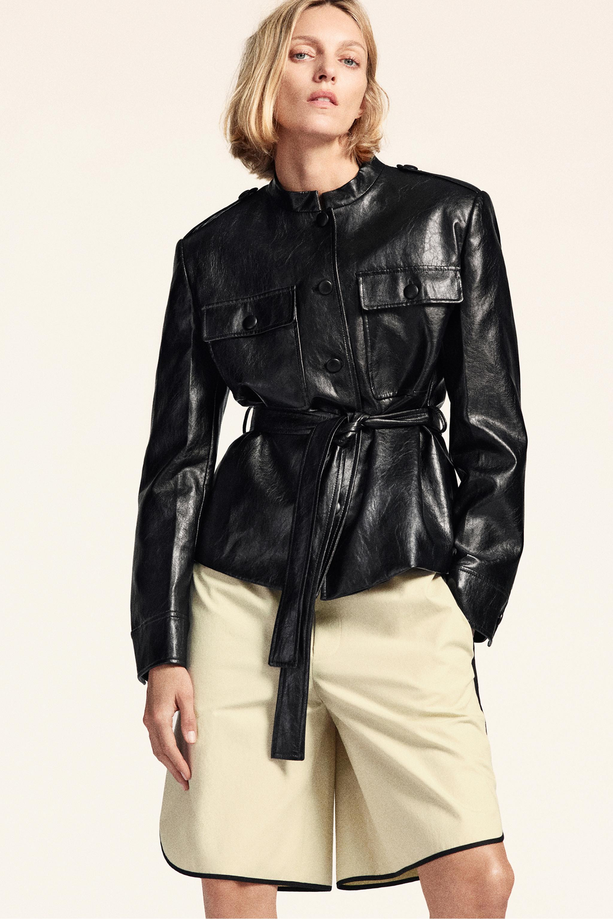 ZARA WOMAN COLLECTION. Jacket crafted from a viscose blend fabric. Features a round neckline and ... | Zara US