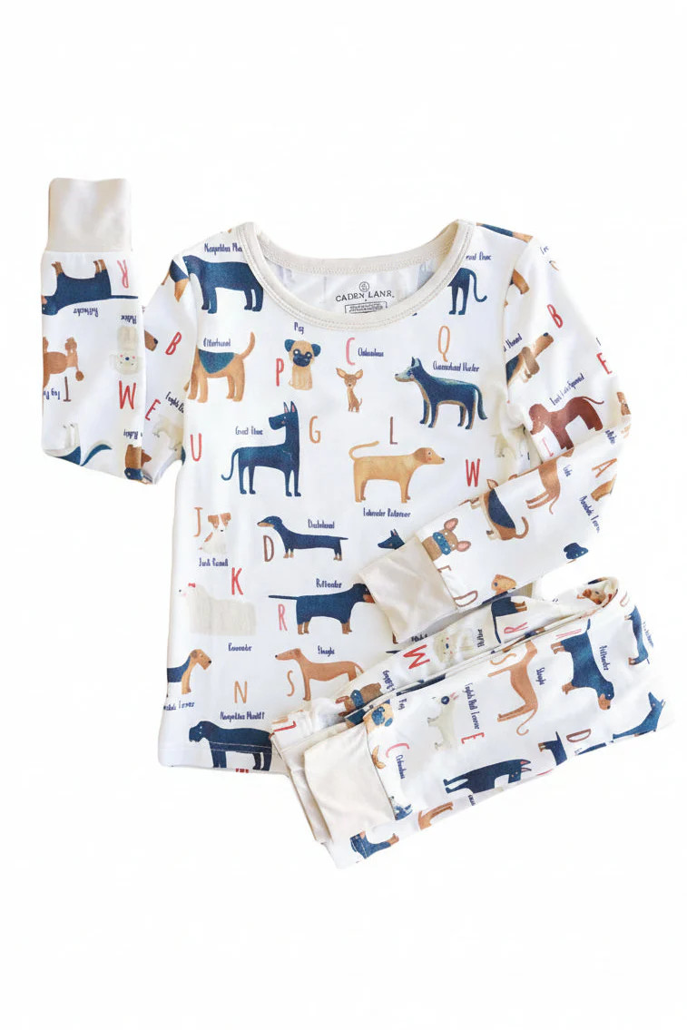 ABC Paw-ty Two Piece Pajama Set | Caden Lane