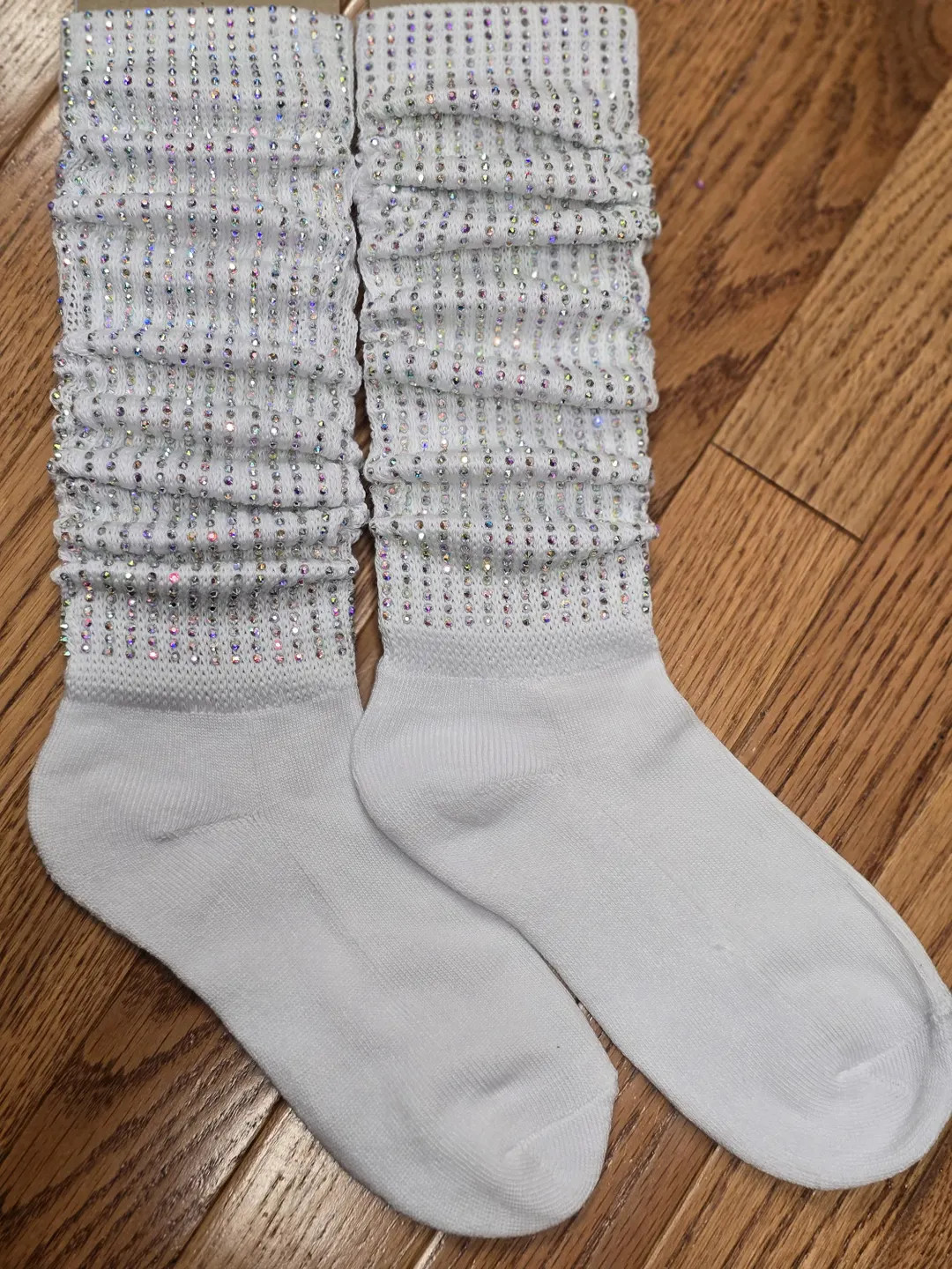 Long Bling Slouch Socks | Rhinestone decorated Socks | Etsy (Global)