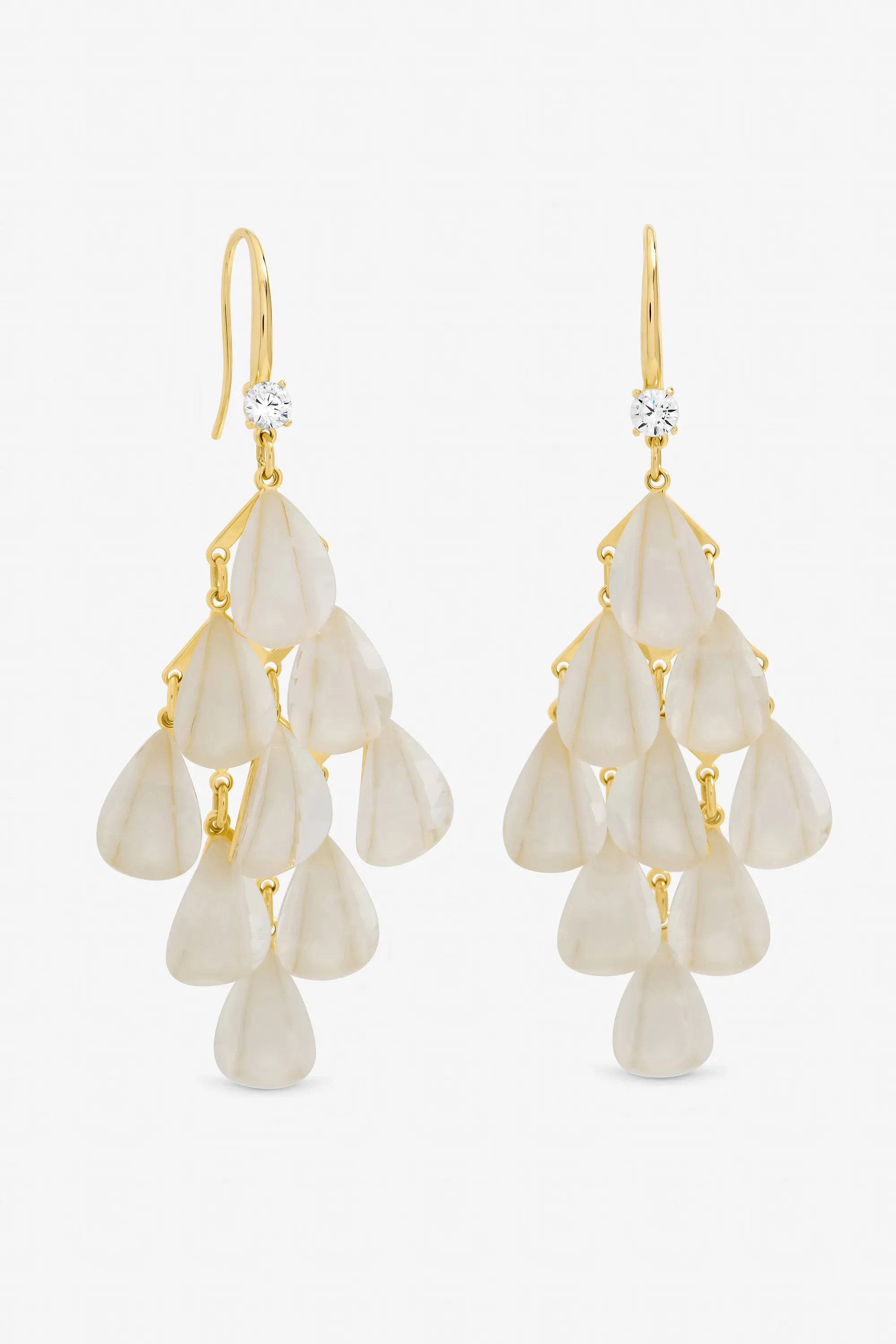 Gold Jon Richard Plated and Cream Droplet Earrings | Debenhams | Debenhams UK