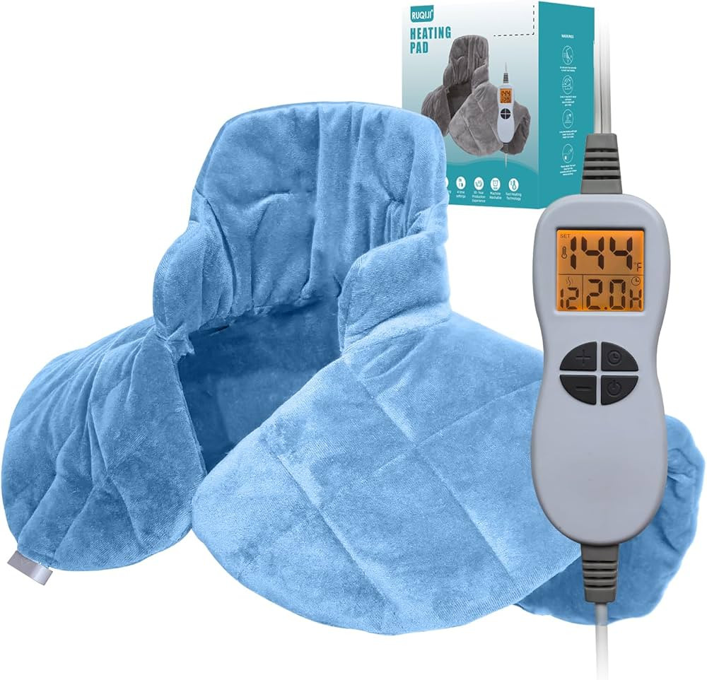 Ruqiji Neck&Shoulder&Back Heating Pad, Pain Relief for Back/Neck/Shoulders/Menstrual Pain, Christ... | Amazon (US)