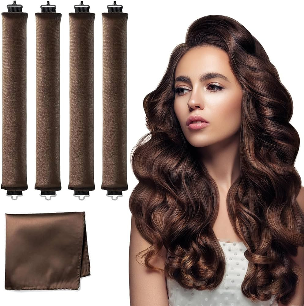 Heatless Hair Curler Velvet, Heatless Curls Overnight Hair Curlers to Sleep in, Overnight Rods He... | Amazon (US)