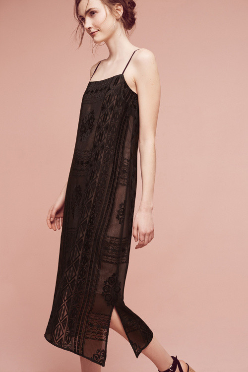 Embroidered Luna Slip Dress | Anthropologie (US)
