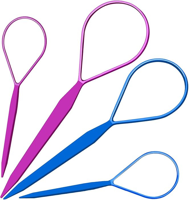 Teenitor 4pcs Pony Hair Tail Accessories, 2 Pairs French Braiding Tool, Turvy Styling Tool for Wo... | Amazon (US)