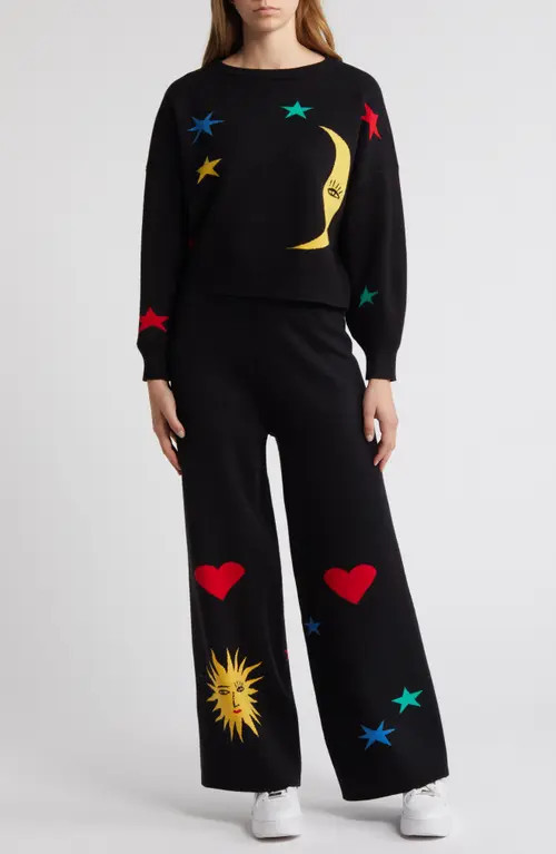 Dressed in Lala Celestial Knit Long Sleeve Sweater & Pants Set at Nordstrom, Size Large | Nordstrom