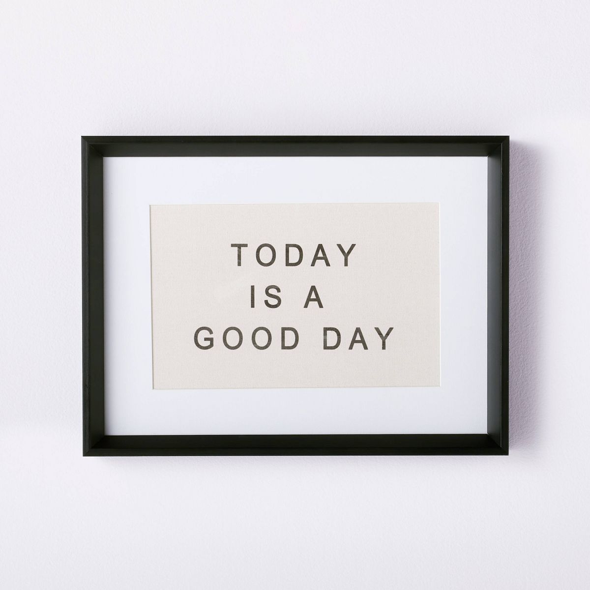 12" x 16" Today is a Good Day Framed Wall Canvas Brown - Threshold™ designed with Studio McGee | Target