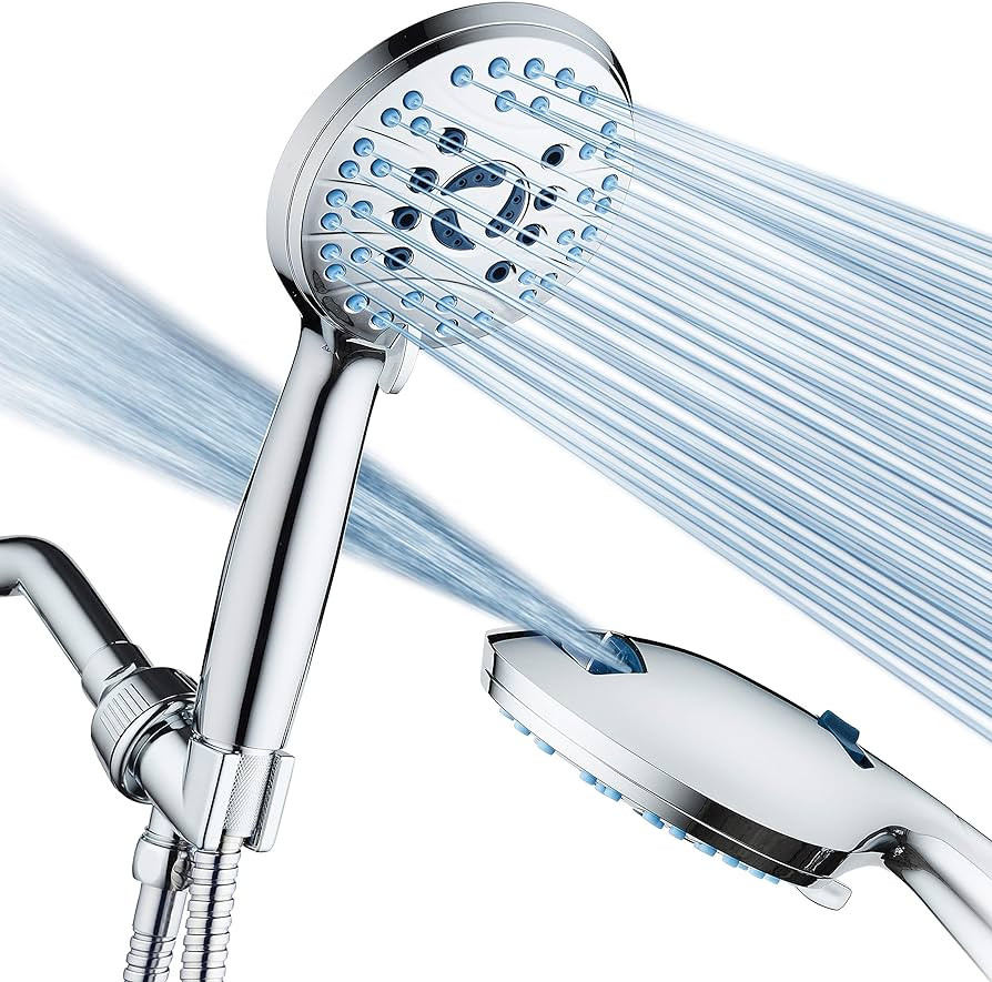 AquaCare High Pressure 8-mode Handheld Shower Head - Anti-clog Nozzles, Built-in Power Wash to Cl... | Amazon (US)