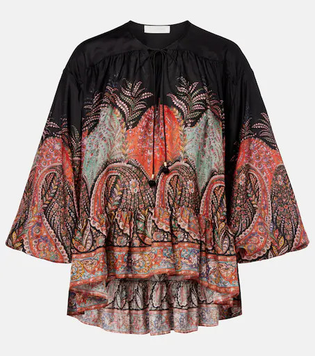 Rhiannon ruffled silk top | Mytheresa (US/CA)