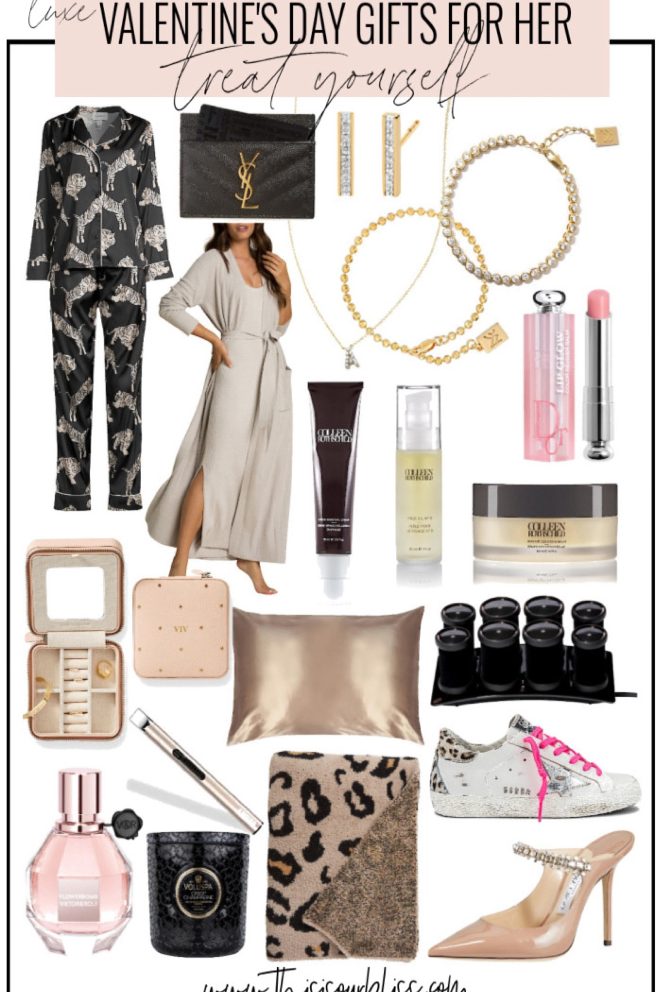 Luxe gift ideas for her for Valentine’s Day! Valentine’s Day gift guide for her💗 luxury gifts, golden goose, perfume, barefoot dreams, satin pajamas, silk pillowcase 

#LTKbeauty #LTKshoecrush #LTKGiftGuide