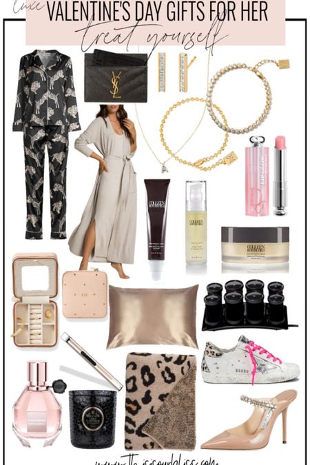 Luxe gift ideas for her for Valentine’s Day! Valentine’s Day gift guide for her💗 luxury gifts, golden goose, perfume, barefoot dreams, satin pajamas, silk pillowcase 

#LTKbeauty #LTKshoecrush #LTKGiftGuide