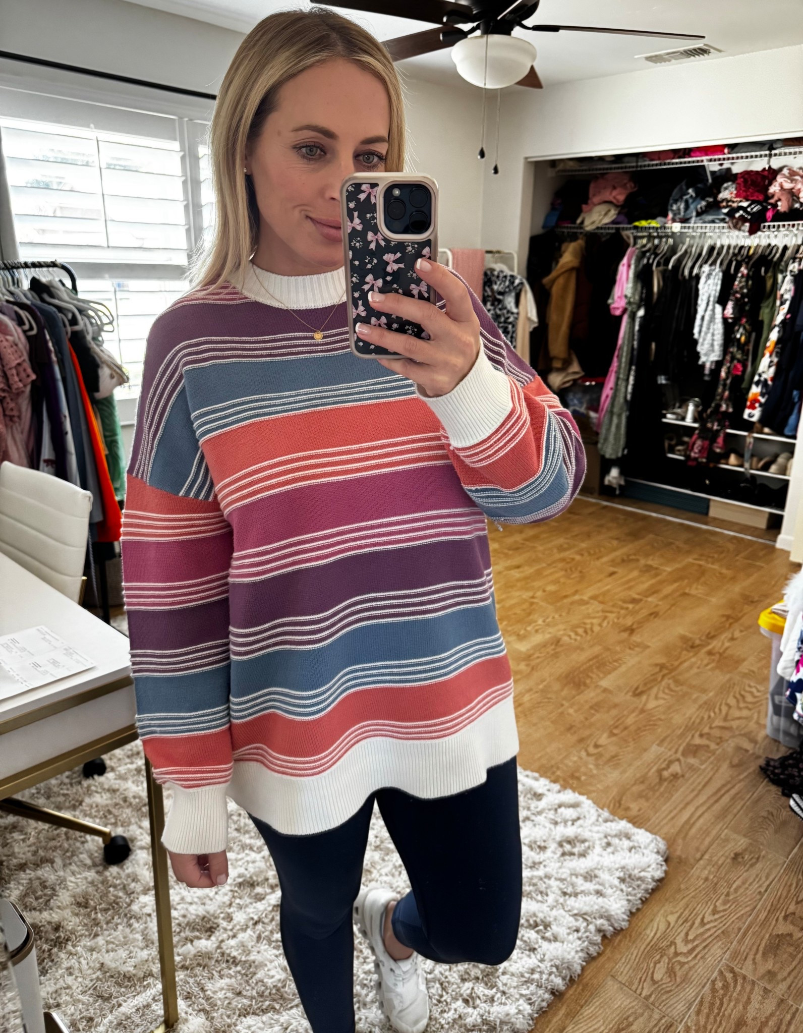 Teacher outfit.
Striped sweater 

#LTKdayinmylife #LTKMidsize #LTKootd