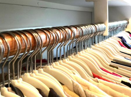 If there is one investment you make in organizing your closet, make it thin non-slip velvet hangers. Wooden hangers take up so much space. We love the velvet as it keeps your clothing on the hanger, and doesn’t snag or ruin your pieces. 

#LTKmens #LTKfamily #LTKhome