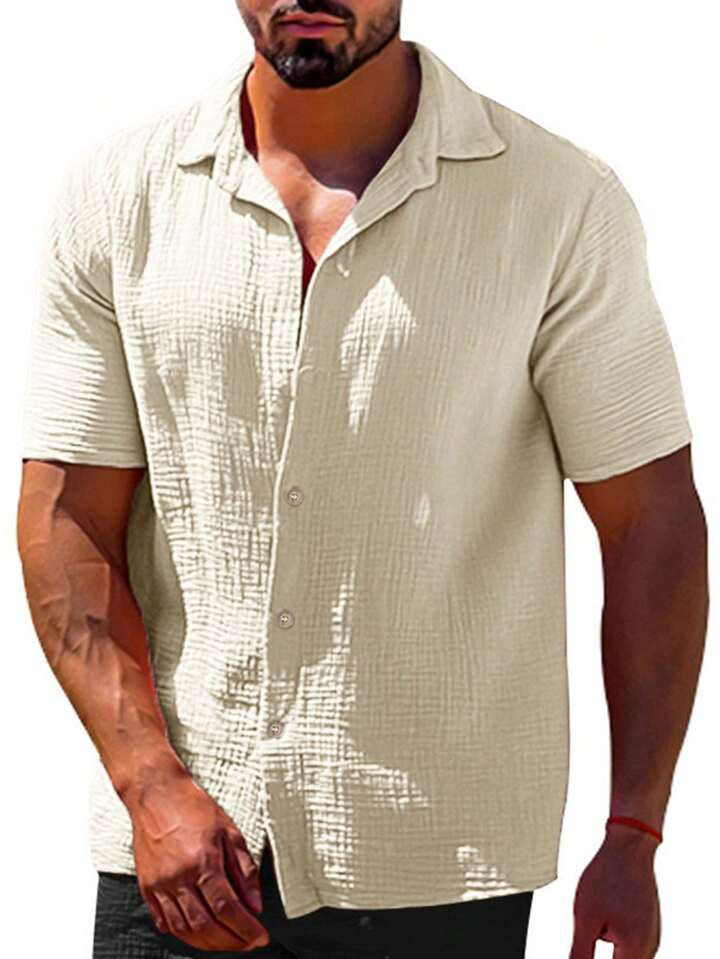 Men Solid Button Up Shirt | SHEIN