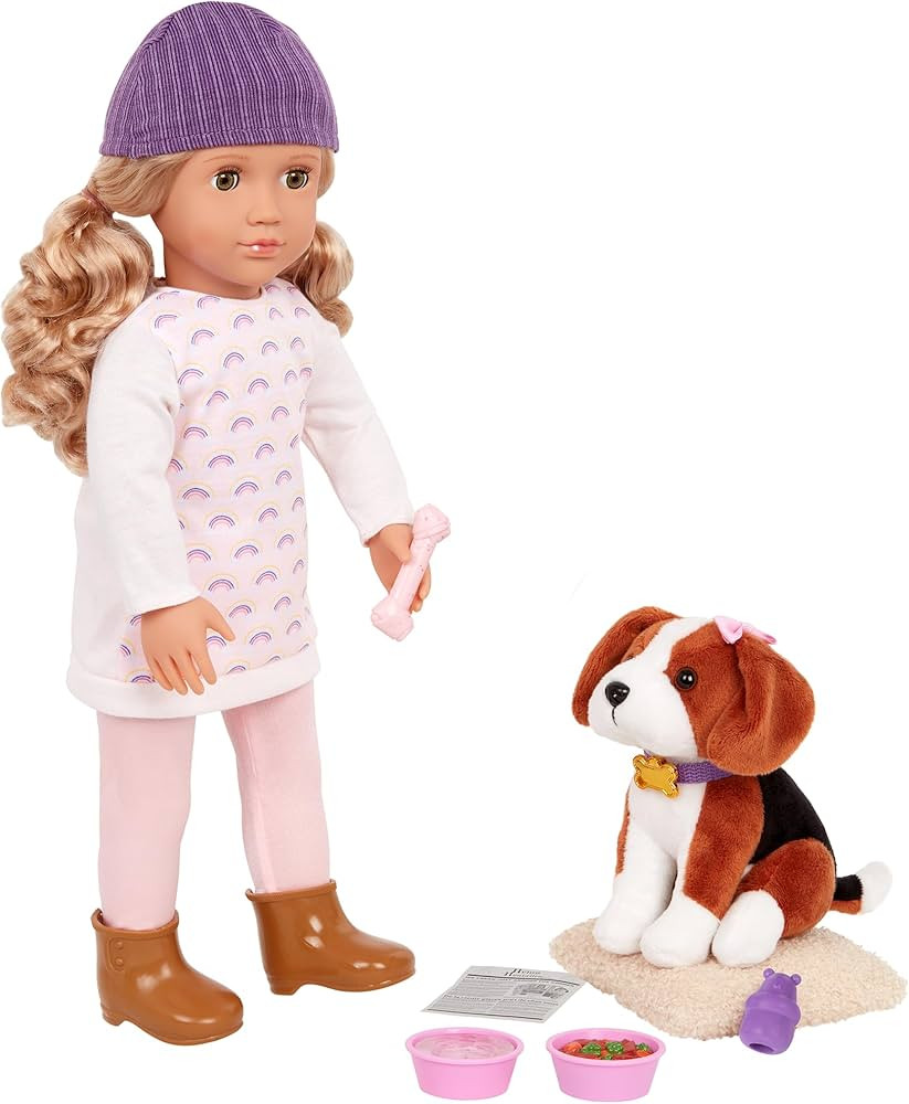 Our Generation - Ember & Elsie - 18 Inch Doll & Pet - 6 Inch Beagle Dog Plush - Stuffed Animal Ac... | Amazon (US)