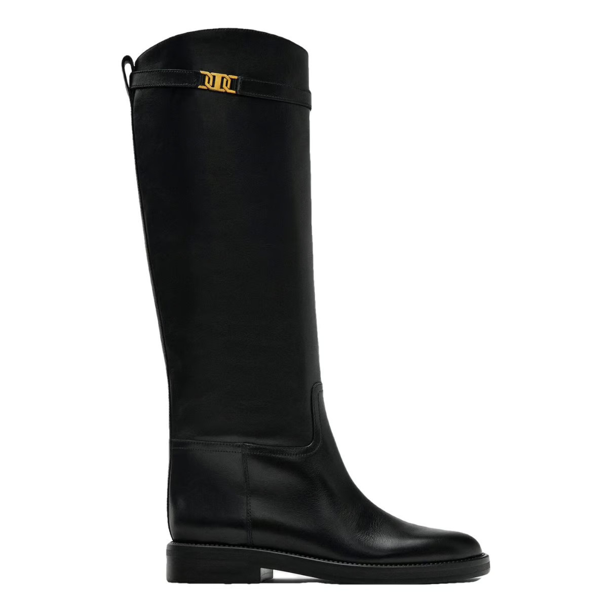 Massimo Dutti Leather riding boots | Vestiaire Collective (Global)