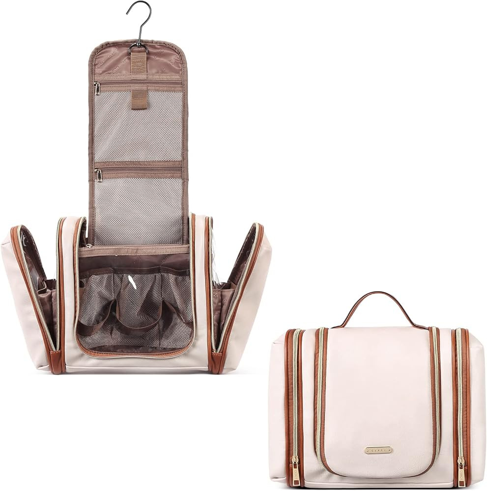 CLUCI Womens Leather Toiletry Bag Large | Amazon (US)