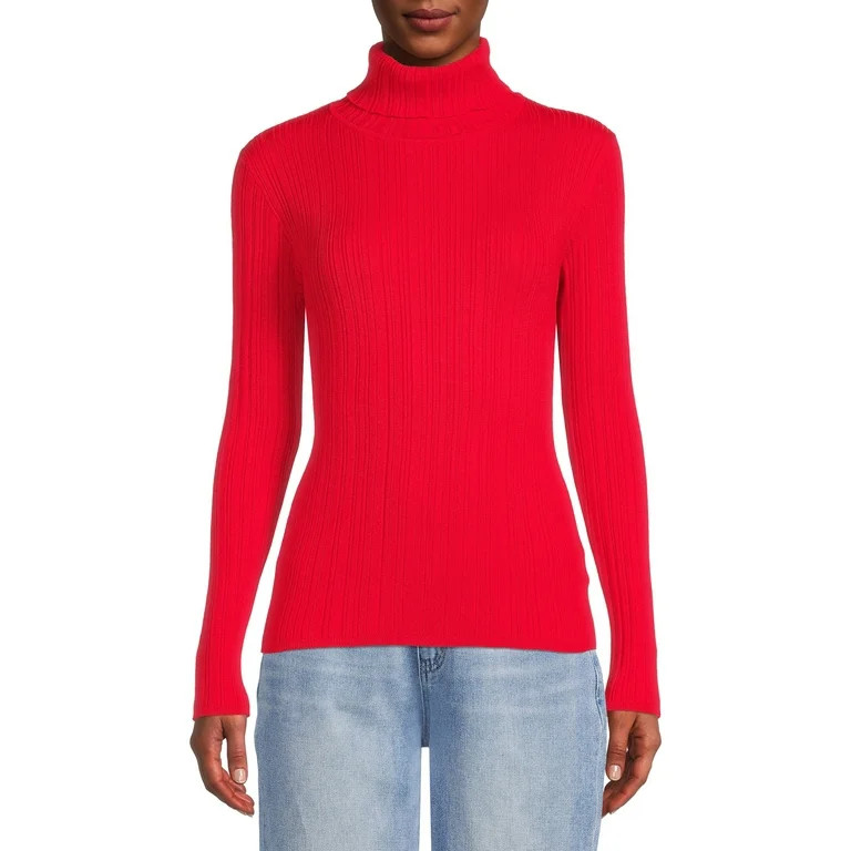 Time and Tru Women's Turtleneck Sweater - Walmart.com | Walmart (US)
