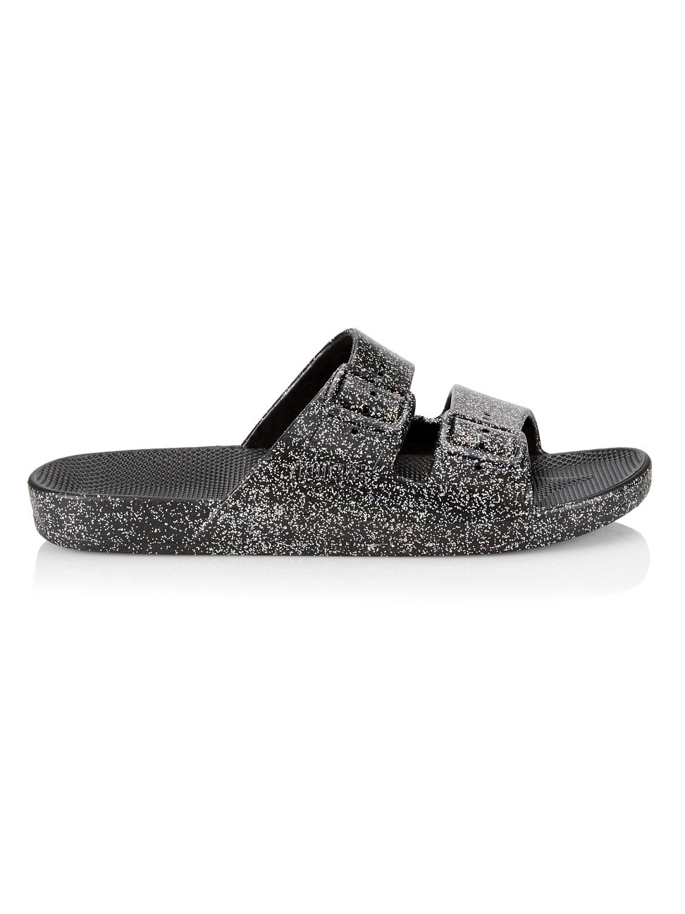 Glitter Two-Strap Slides | Saks Fifth Avenue