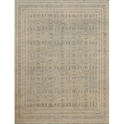 Hand-Knotted Blue/Natural Area Rug | Wayfair North America