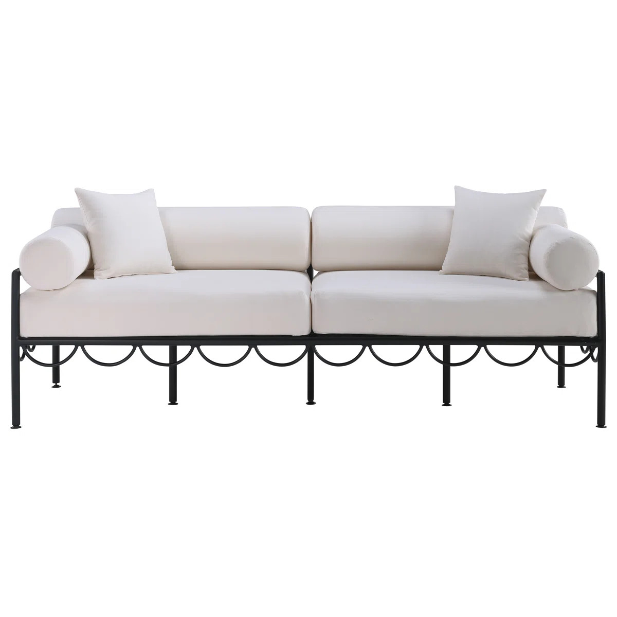 Portofino 85.75" Resilient Water Repellent Fabric Upholstered Outdoor Patio Sofa | Wayfair North America