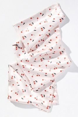 KITSCH Cherry Print Satin Standard Pillowcase | Anthropologie (US)
