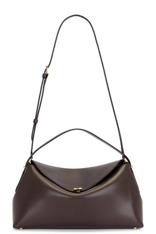 Toteme T-Lock Top Handle Bag in Chocolate | FWRD 
