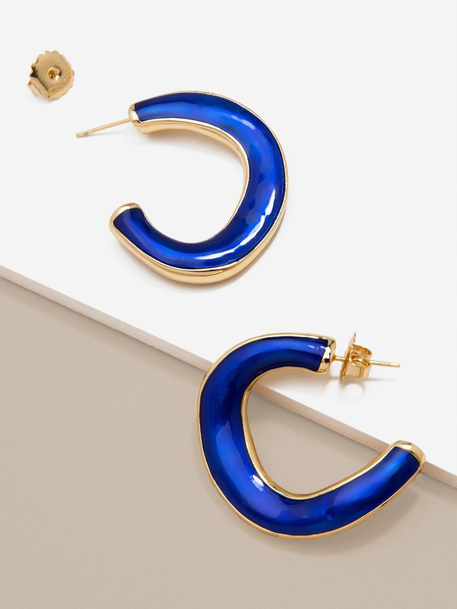 Picture This Enamel Hoop Earring | ZENZII