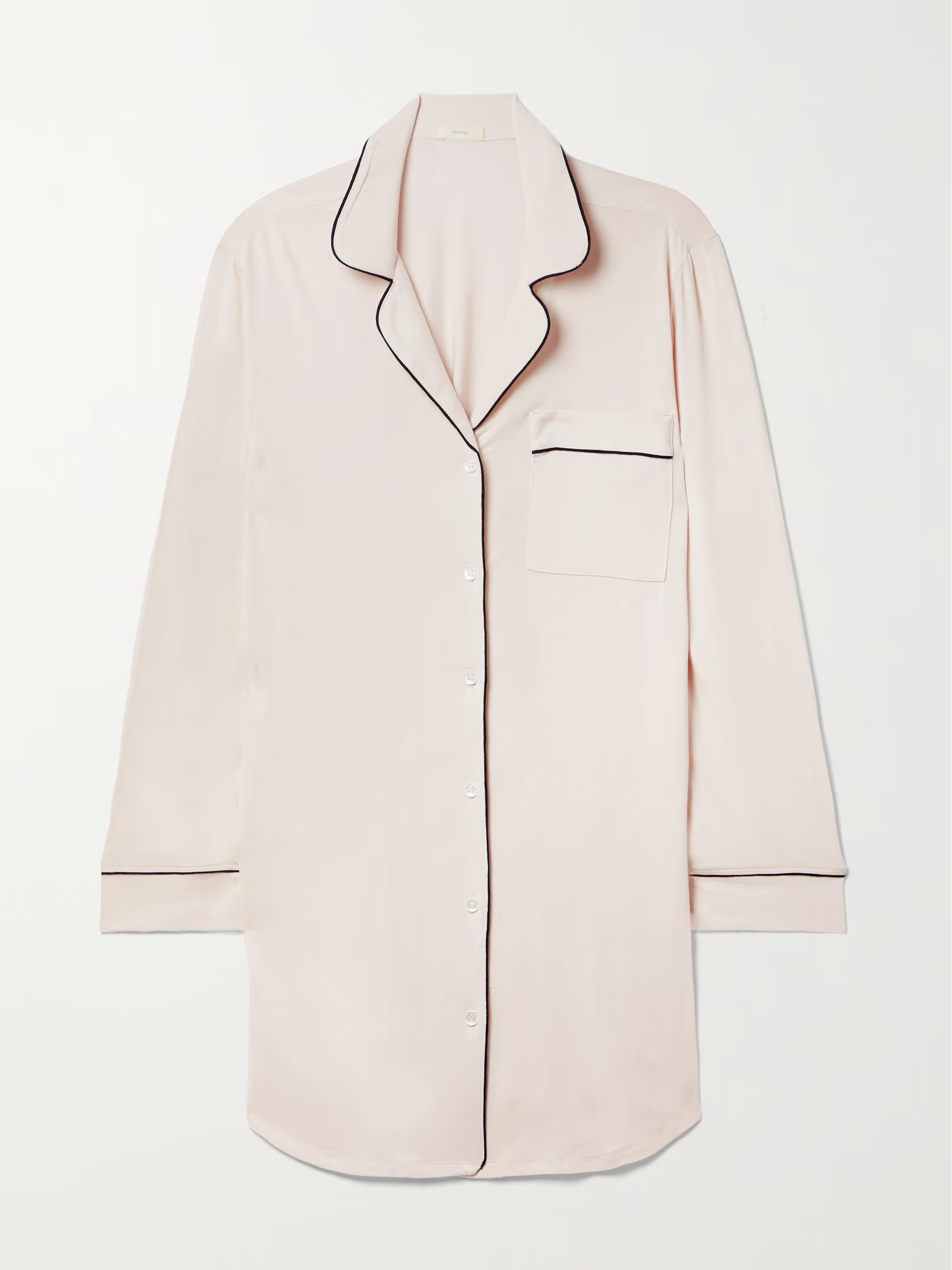 Gisele piped stretch-modal nightdress | NET-A-PORTER (US)