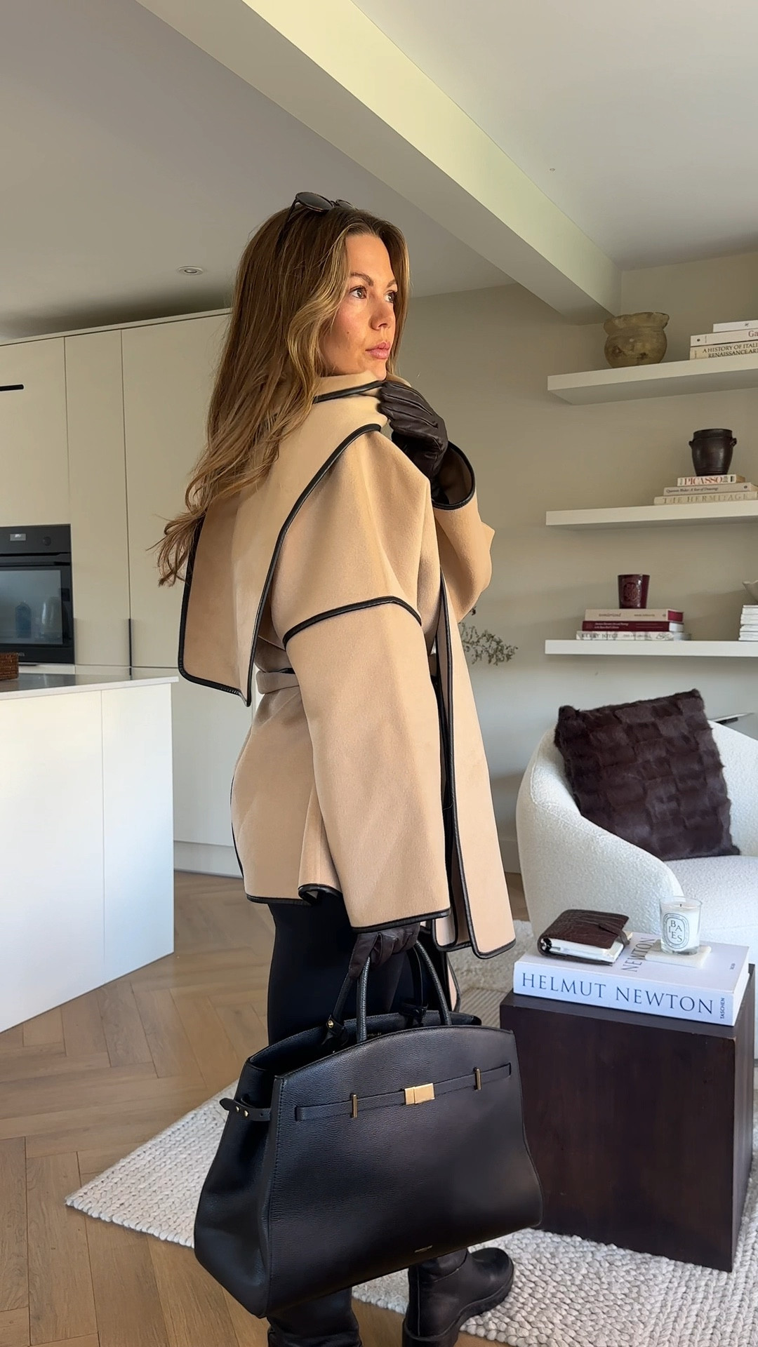 Camel coat, wool coat, cream outfit, neutral style, countryside jacket, dress, Fabrique, chic outfit, 

#LTKeurope #LTKwinter #LTKuk