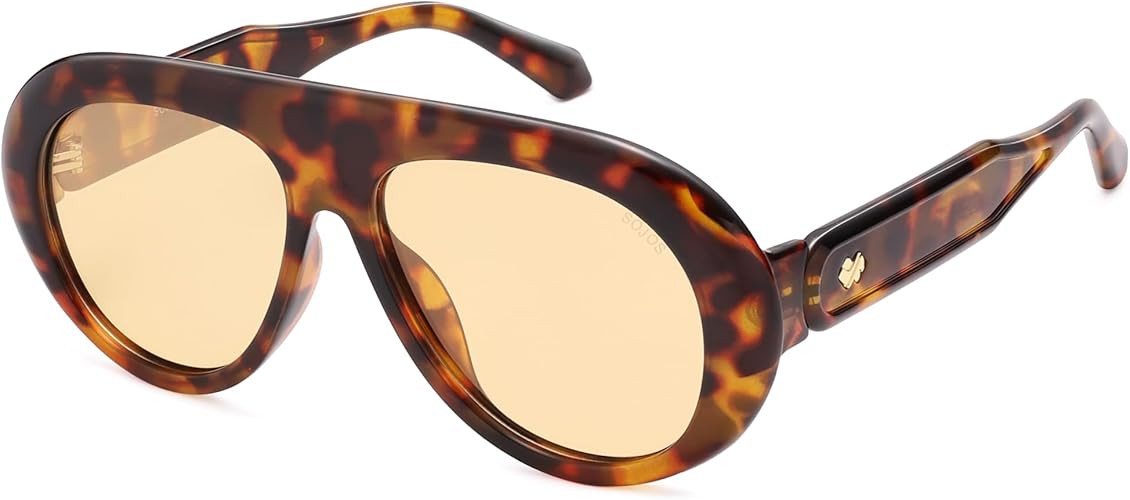 SOJOS Trendy Oversized Polarized Aviator Sunglasses Womens Men Retro Vintage 70s Style UV Protect... | Amazon (US)
